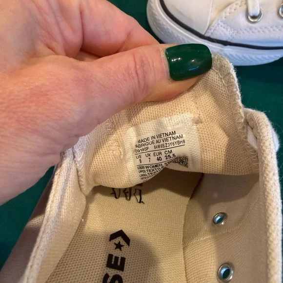White Converse Sneakers - Picture 3 of 4